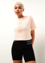 Lorna Jane Athletic Department Oversized Cropped Tee - Pale Peach