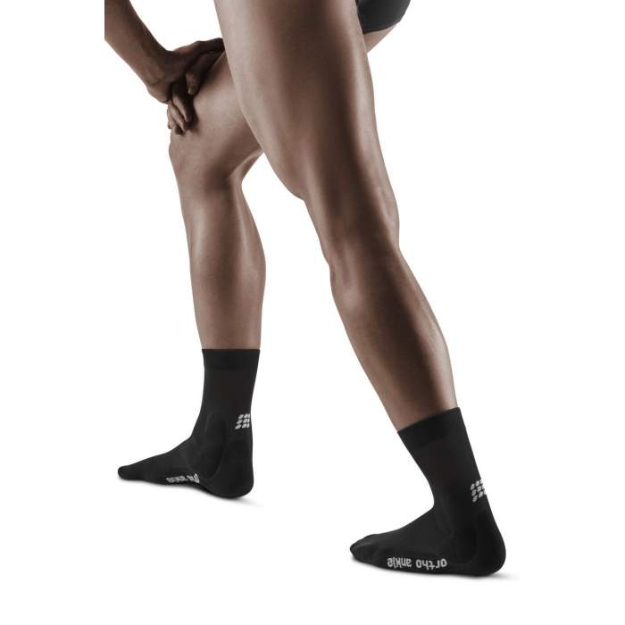 CEP Men's Ortho Ankle Support Short Socks - Black ( WO5856 )