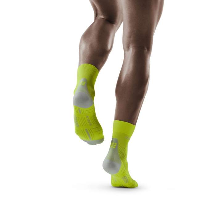 CEP Men's Compression Short Socks 3.0 - Lime/Light Grey