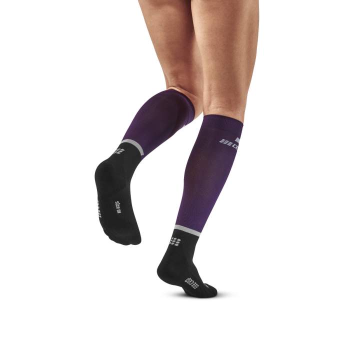 CEP Women's The Run Socks Tall V4 -  Violet/Black ( WP20SR )