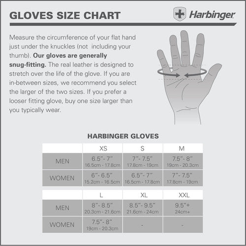 Harbinger Unisex's Training Wristwrap Gloves 2.0 - Black