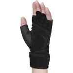 Harbinger Unisex's Training Wristwrap Gloves 2.0 - Black