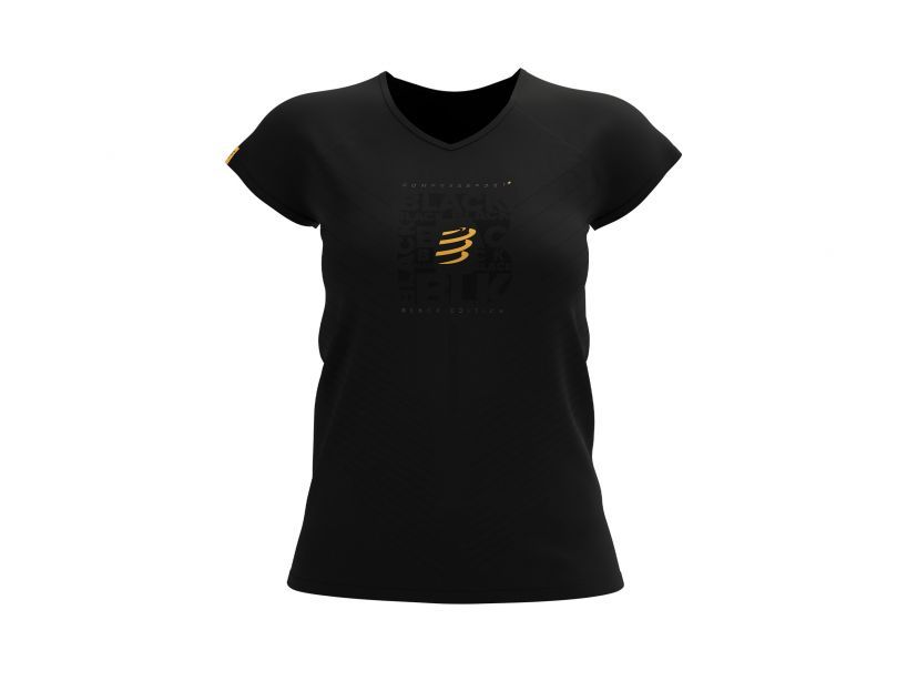 COMPRESSPORT Women's Performance SS Tshirt:Black Edition 2022