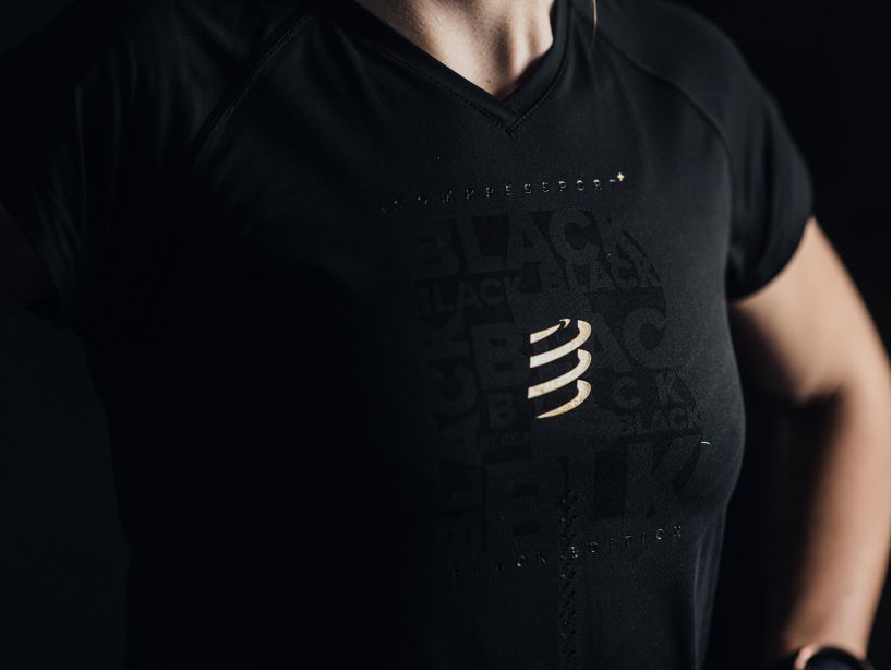 COMPRESSPORT Women's Performance SS Tshirt:Black Edition 2022