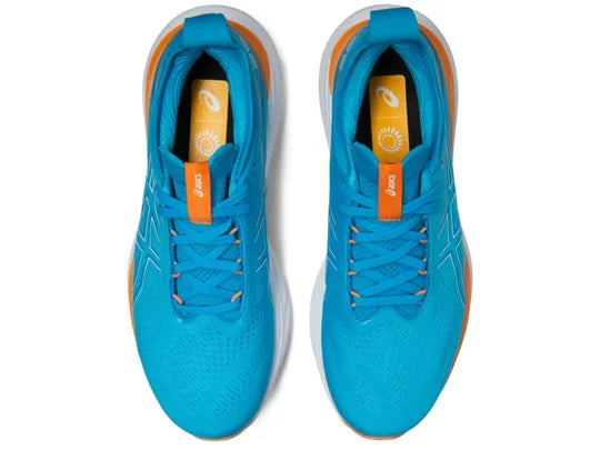 Asics Men's GEL-NIMBUS 25 Extra Wide - ISLAND BLUE/SUN PEACH