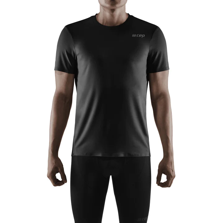 CEP Men's Run Ultralight Shirt Short Sleeve - Black – Key Power