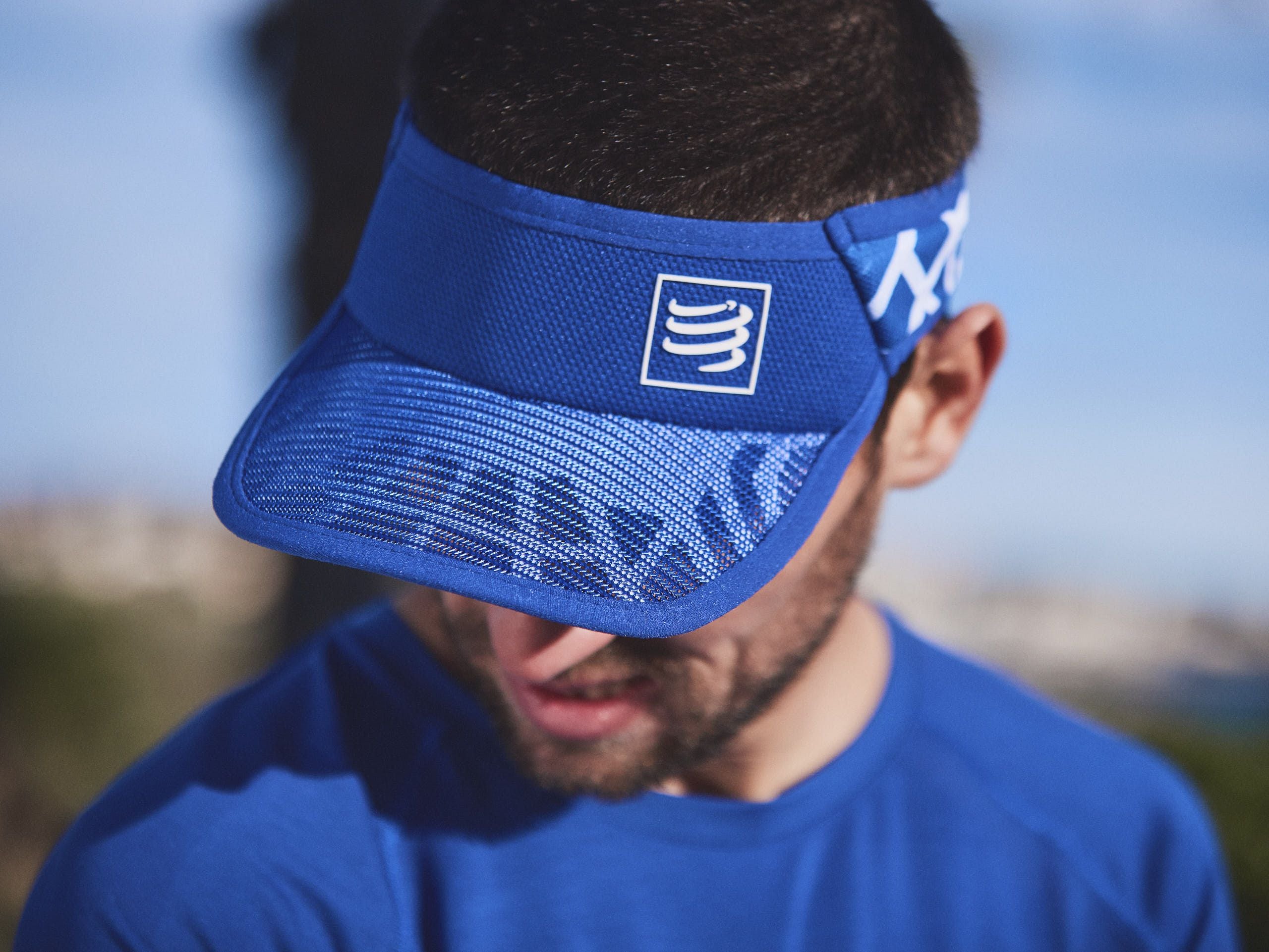 Compressport Unisex's Spiderweb Ultralight Visor - Sodalite/White (SULVISOR_536)