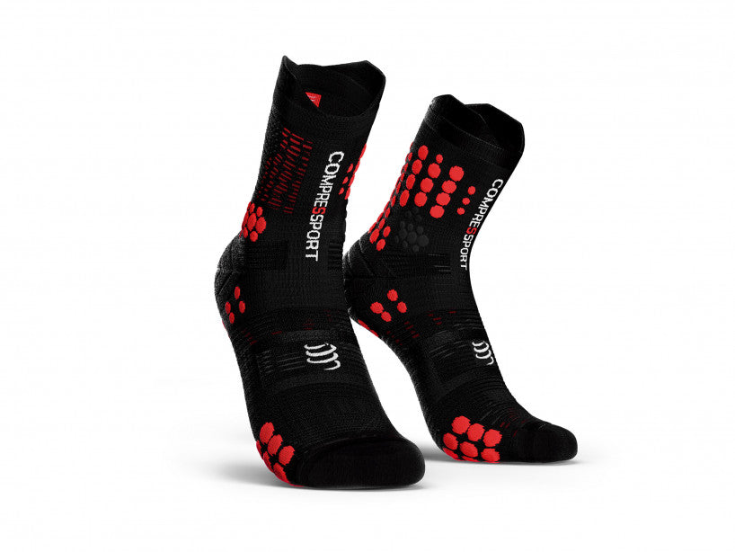 Compressport Unisex Pro Racing Socks v3.0 Trail Black/Red - TSHV3-99RD
