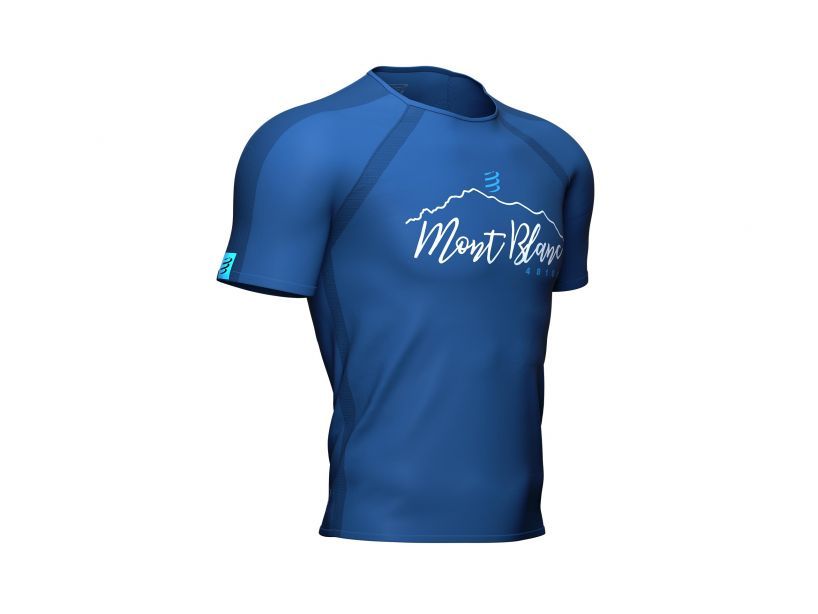 Compessport Men s Training Tshirt SS Mont Blanc 2022 BLUE Key