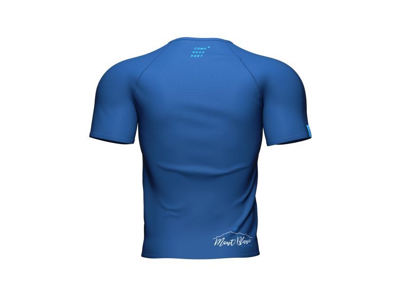 Compessport Men's Training Tshirt SS - Mont Blanc 2022-BLUE