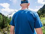 Compessport Men's Training Tshirt SS - Mont Blanc 2022-BLUE