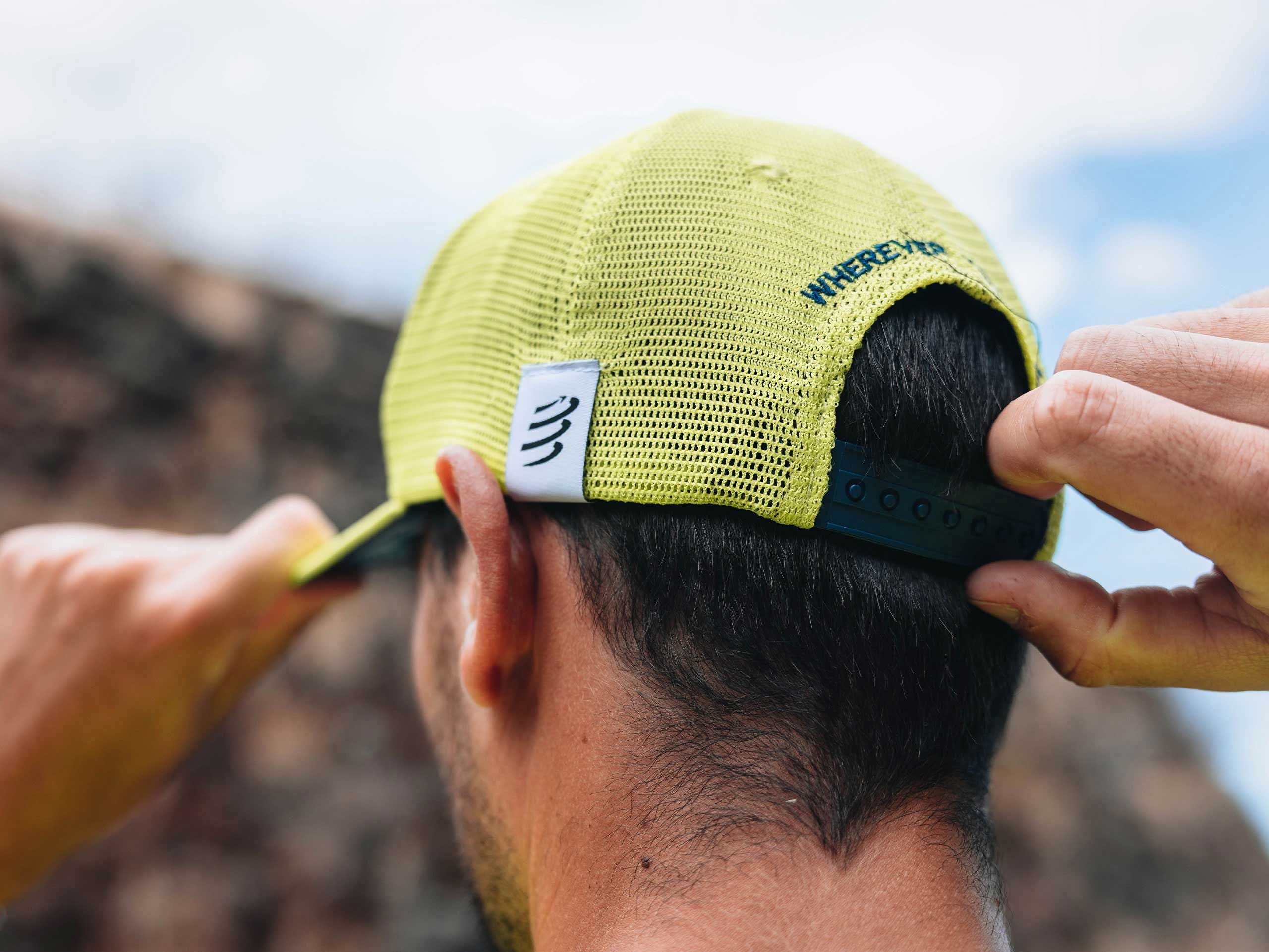 Compressport Unisex's Trucker Cap - Evening Primrose/Estate Blue