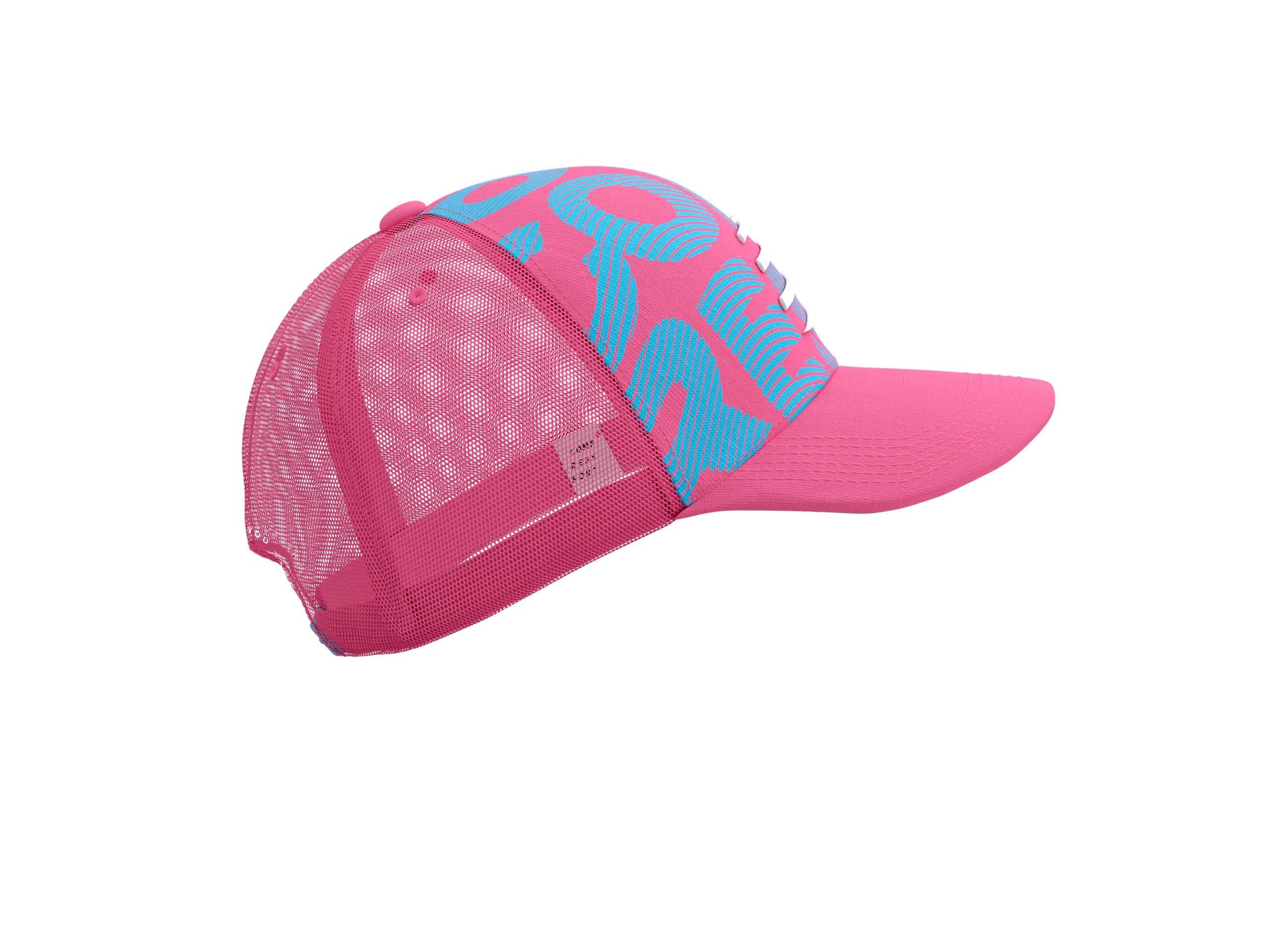 Compressport Unisex's Trucker Cap - Hot Pink/Hawaiian Ocean