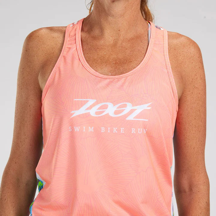 ZOOT Women's LTD Run Singlet - LIVE ALOHA